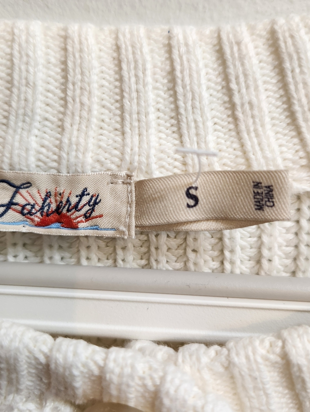 Faherty Sunwashed Fisherman Cardigan Size Small - Picture 10 of 12